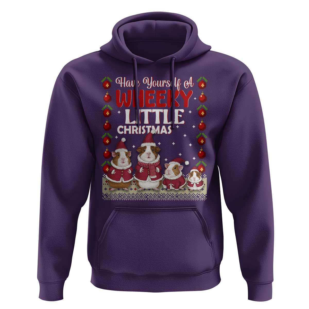 Christmas Guinea Pig Lover Hoodie Have Yourself A Wheeky Little - Wonder Print Shop