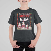 Christmas Guinea Pig Lover T Shirt For Kid Have Yourself A Wheeky Little - Wonder Print Shop