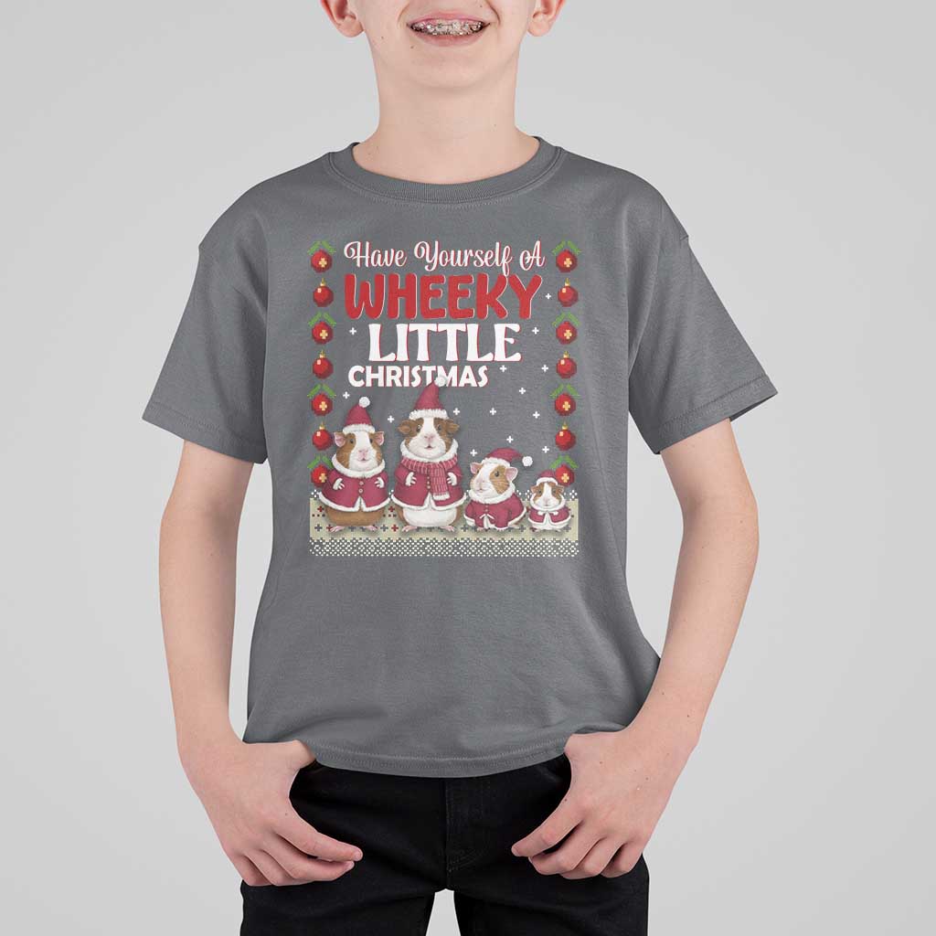 Christmas Guinea Pig Lover T Shirt For Kid Have Yourself A Wheeky Little - Wonder Print Shop