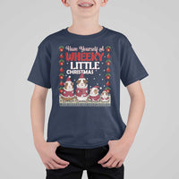 Christmas Guinea Pig Lover T Shirt For Kid Have Yourself A Wheeky Little - Wonder Print Shop