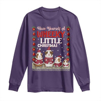 Christmas Guinea Pig Lover Long Sleeve Shirt Have Yourself A Wheeky Little - Wonder Print Shop