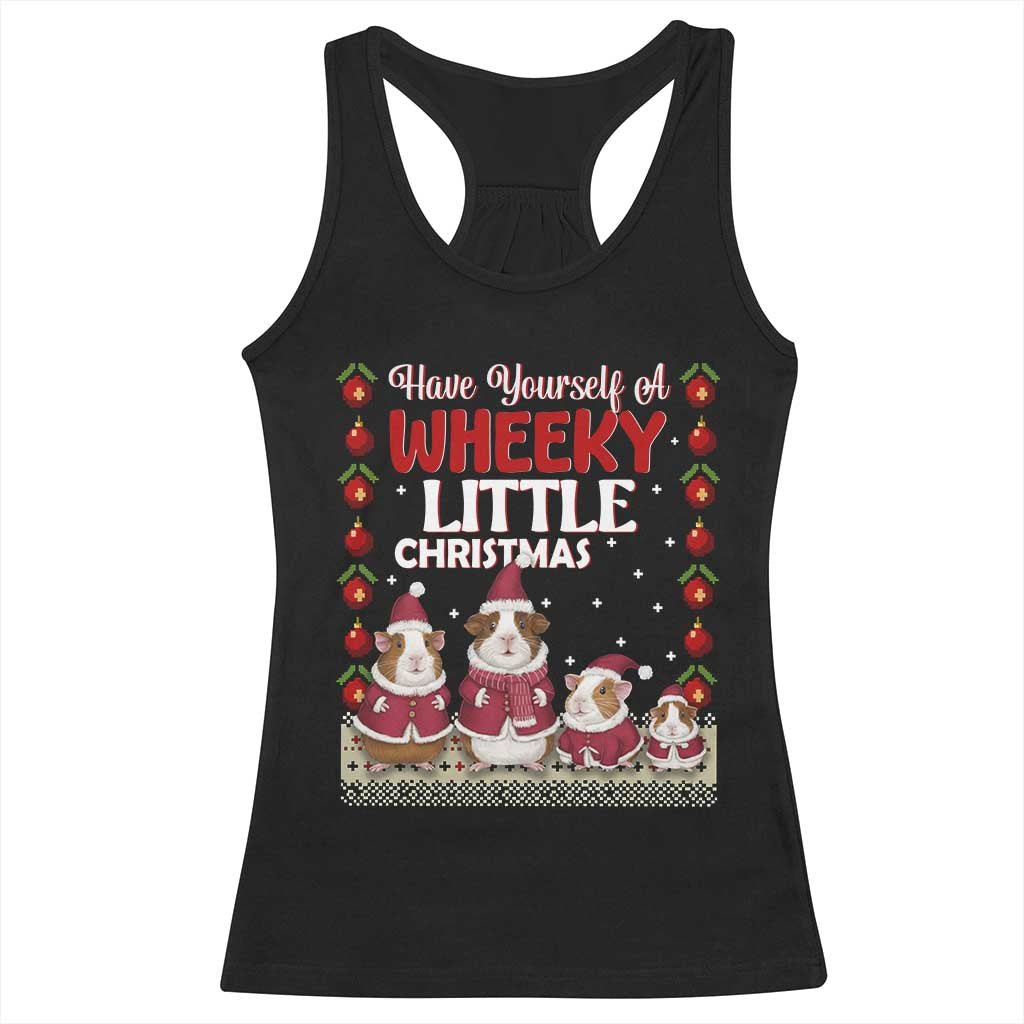 Christmas Guinea Pig Lover Racerback Tank Top Have Yourself A Wheeky Little - Wonder Print Shop