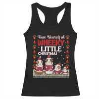 Christmas Guinea Pig Lover Racerback Tank Top Have Yourself A Wheeky Little - Wonder Print Shop