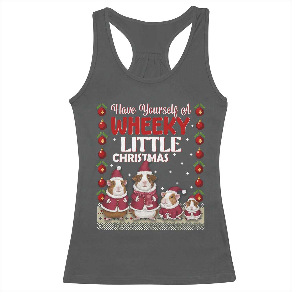 Christmas Guinea Pig Lover Racerback Tank Top Have Yourself A Wheeky Little - Wonder Print Shop