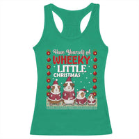 Christmas Guinea Pig Lover Racerback Tank Top Have Yourself A Wheeky Little - Wonder Print Shop