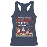 Christmas Guinea Pig Lover Racerback Tank Top Have Yourself A Wheeky Little - Wonder Print Shop