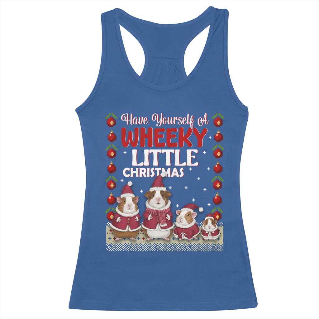 Christmas Guinea Pig Lover Racerback Tank Top Have Yourself A Wheeky Little - Wonder Print Shop