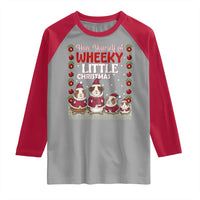 Christmas Guinea Pig Lover Raglan Shirt Have Yourself A Wheeky Little - Wonder Print Shop