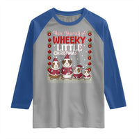 Christmas Guinea Pig Lover Raglan Shirt Have Yourself A Wheeky Little - Wonder Print Shop