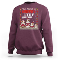 Christmas Guinea Pig Lover Sweatshirt Have Yourself A Wheeky Little - Wonder Print Shop