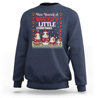 Christmas Guinea Pig Lover Sweatshirt Have Yourself A Wheeky Little - Wonder Print Shop