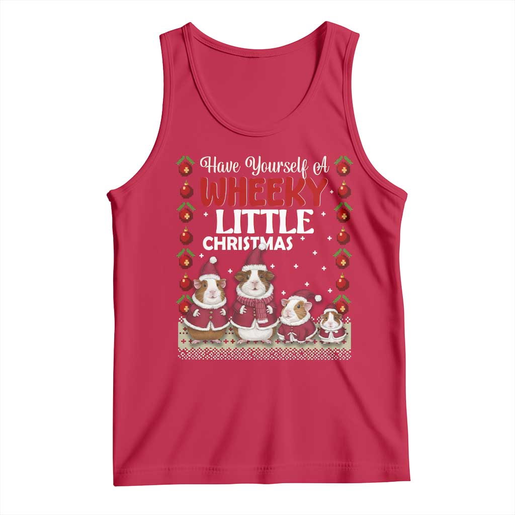 Christmas Guinea Pig Lover Tank Top Have Yourself A Wheeky Little - Wonder Print Shop