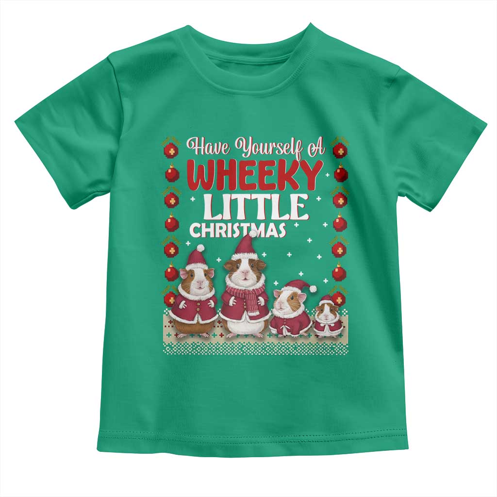 Christmas Guinea Pig Lover Toddler T Shirt Have Yourself A Wheeky Little - Wonder Print Shop