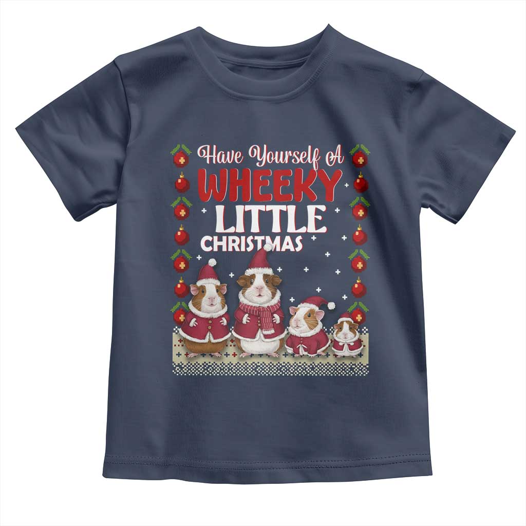 Christmas Guinea Pig Lover Toddler T Shirt Have Yourself A Wheeky Little - Wonder Print Shop