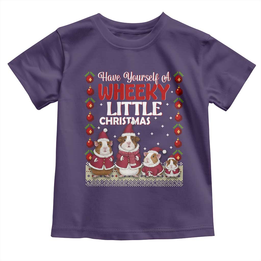 Christmas Guinea Pig Lover Toddler T Shirt Have Yourself A Wheeky Little - Wonder Print Shop
