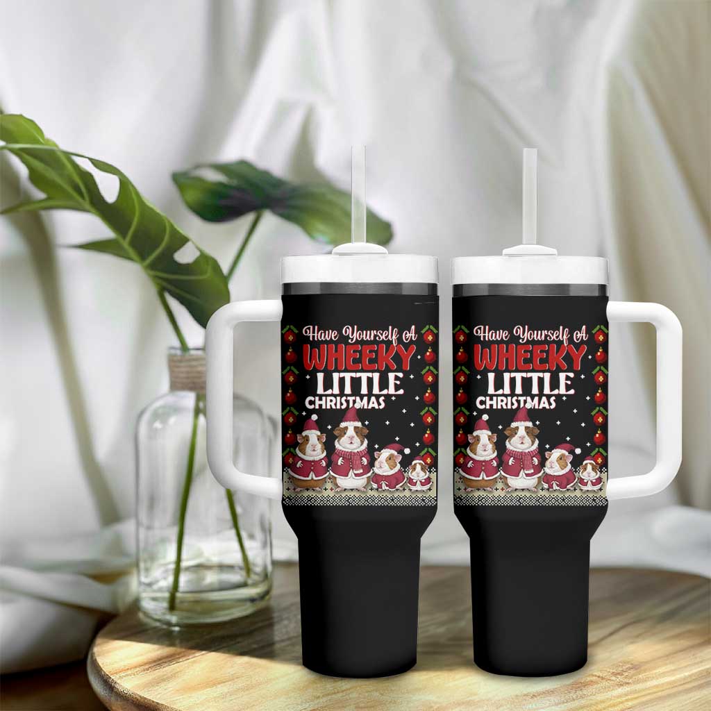 Christmas Guinea Pig Lover Tumbler With Handle Have Yourself A Wheeky Little - Wonder Print Shop