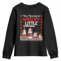 Christmas Guinea Pig Lover Youth Sweatshirt Have Yourself A Wheeky Little - Wonder Print Shop