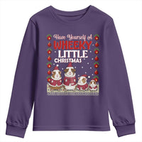 Christmas Guinea Pig Lover Youth Sweatshirt Have Yourself A Wheeky Little - Wonder Print Shop