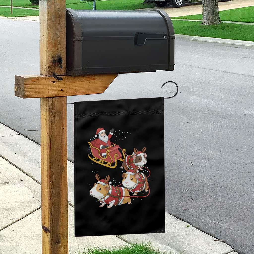 Funny Christmas Guinea Pig Lover Gift Garden Flag Santa Pig Sleigh Crew - Wonder Print Shop