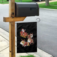 Funny Christmas Guinea Pig Lover Gift Garden Flag Santa Pig Sleigh Crew - Wonder Print Shop