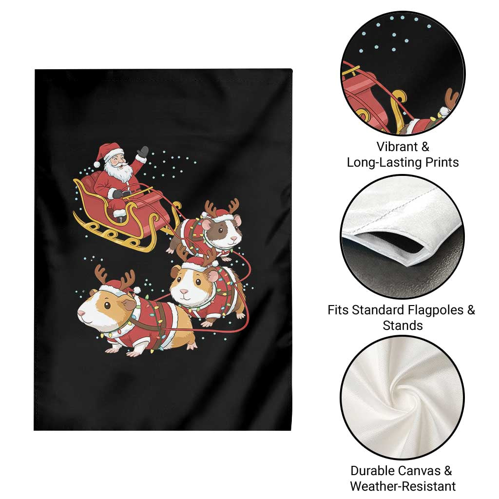 Funny Christmas Guinea Pig Lover Gift Garden Flag Santa Pig Sleigh Crew - Wonder Print Shop
