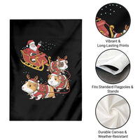Funny Christmas Guinea Pig Lover Gift Garden Flag Santa Pig Sleigh Crew - Wonder Print Shop
