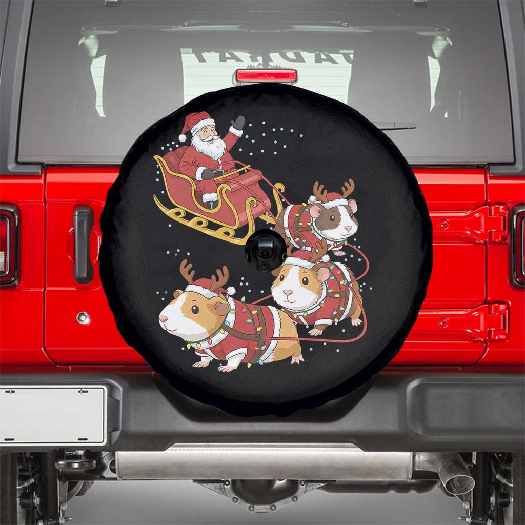 Funny Christmas Guinea Pig Lover Gift Spare Tire Cover Santa Pig Sleigh Crew - Wonder Print Shop