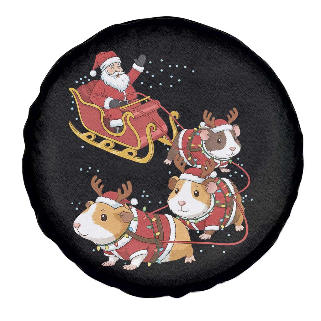 Funny Christmas Guinea Pig Lover Gift Spare Tire Cover Santa Pig Sleigh Crew - Wonder Print Shop
