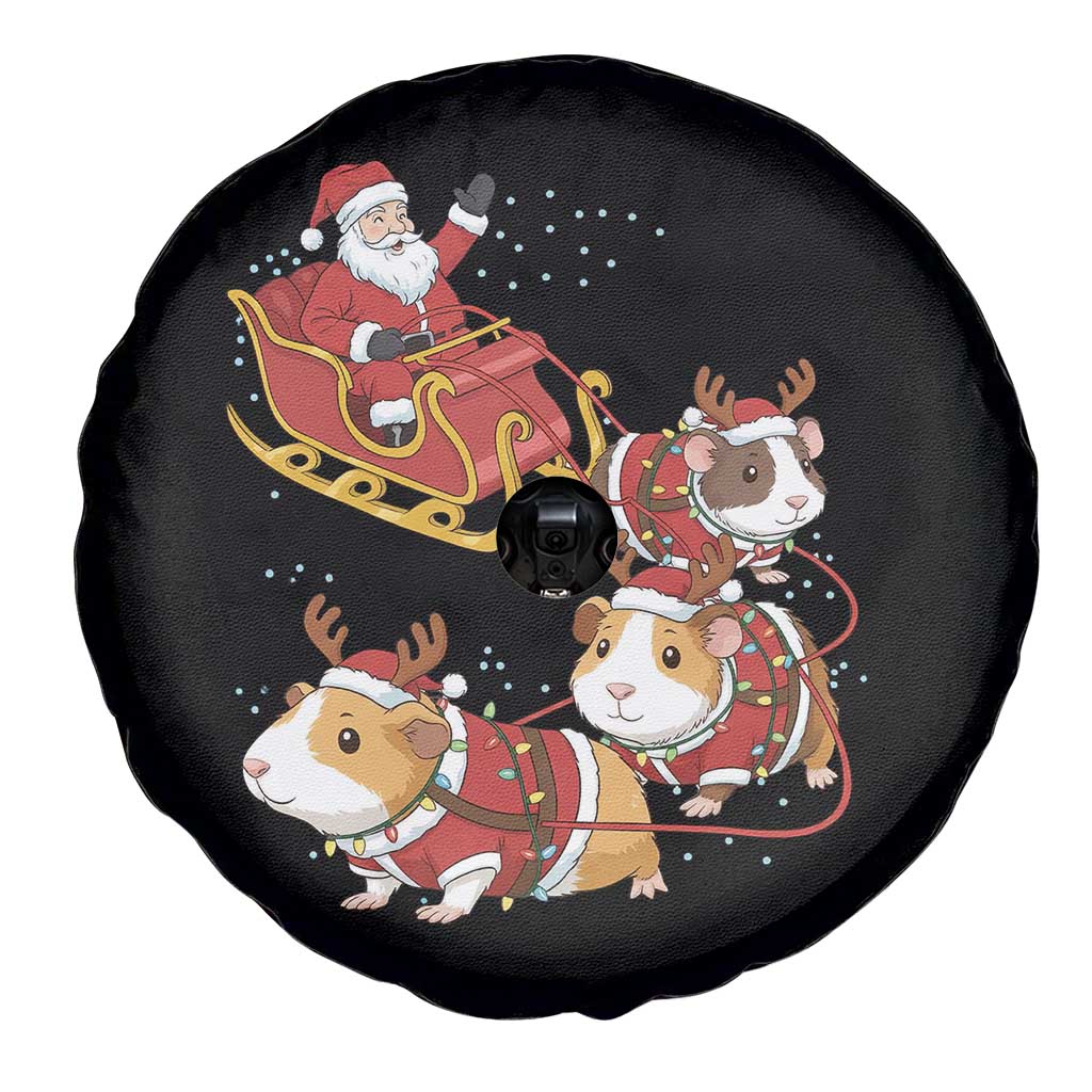 Funny Christmas Guinea Pig Lover Gift Spare Tire Cover Santa Pig Sleigh Crew - Wonder Print Shop