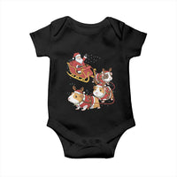 Funny Christmas Guinea Pig Lover Gift Baby Onesie Santa Pig Sleigh Crew - Wonder Print Shop