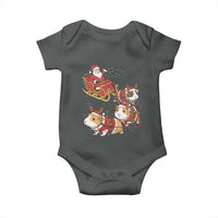 Funny Christmas Guinea Pig Lover Gift Baby Onesie Santa Pig Sleigh Crew - Wonder Print Shop