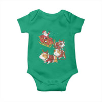 Funny Christmas Guinea Pig Lover Gift Baby Onesie Santa Pig Sleigh Crew - Wonder Print Shop
