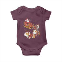 Funny Christmas Guinea Pig Lover Gift Baby Onesie Santa Pig Sleigh Crew - Wonder Print Shop