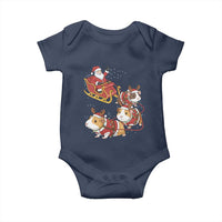 Funny Christmas Guinea Pig Lover Gift Baby Onesie Santa Pig Sleigh Crew - Wonder Print Shop