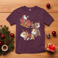 Funny Christmas Guinea Pig Lover Gift T Shirt Santa Pig Sleigh Crew - Wonder Print Shop