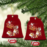 Funny Christmas Guinea Pig Lover Gift Ceramic Ornament Santa Pig Sleigh Crew - Wonder Print Shop