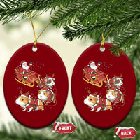Funny Christmas Guinea Pig Lover Gift Ceramic Ornament Santa Pig Sleigh Crew - Wonder Print Shop