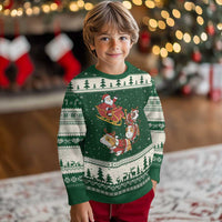 Funny Christmas Guinea Pig Lover Gift Ugly Christmas Sweater Santa Pig Sleigh Crew - Wonder Print Shop
