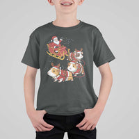 Funny Christmas Guinea Pig Lover Gift T Shirt For Kid Santa Pig Sleigh Crew - Wonder Print Shop