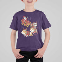 Funny Christmas Guinea Pig Lover Gift T Shirt For Kid Santa Pig Sleigh Crew - Wonder Print Shop