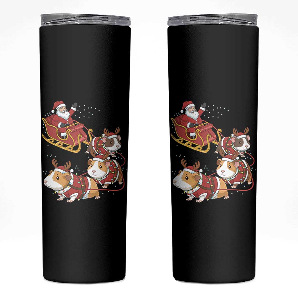 Funny Christmas Guinea Pig Lover Gift Skinny Tumbler Santa Pig Sleigh Crew - Wonder Print Shop