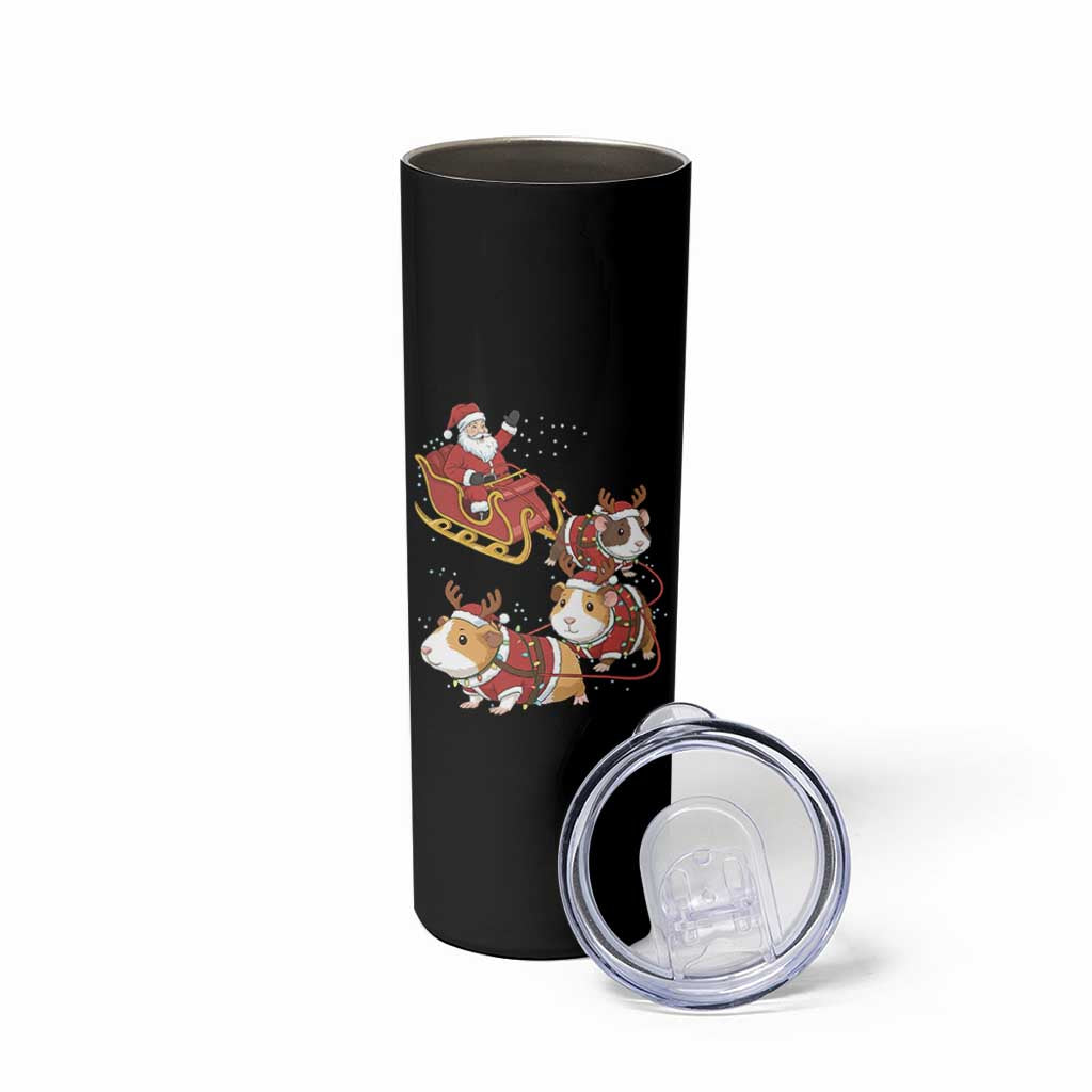 Funny Christmas Guinea Pig Lover Gift Skinny Tumbler Santa Pig Sleigh Crew - Wonder Print Shop