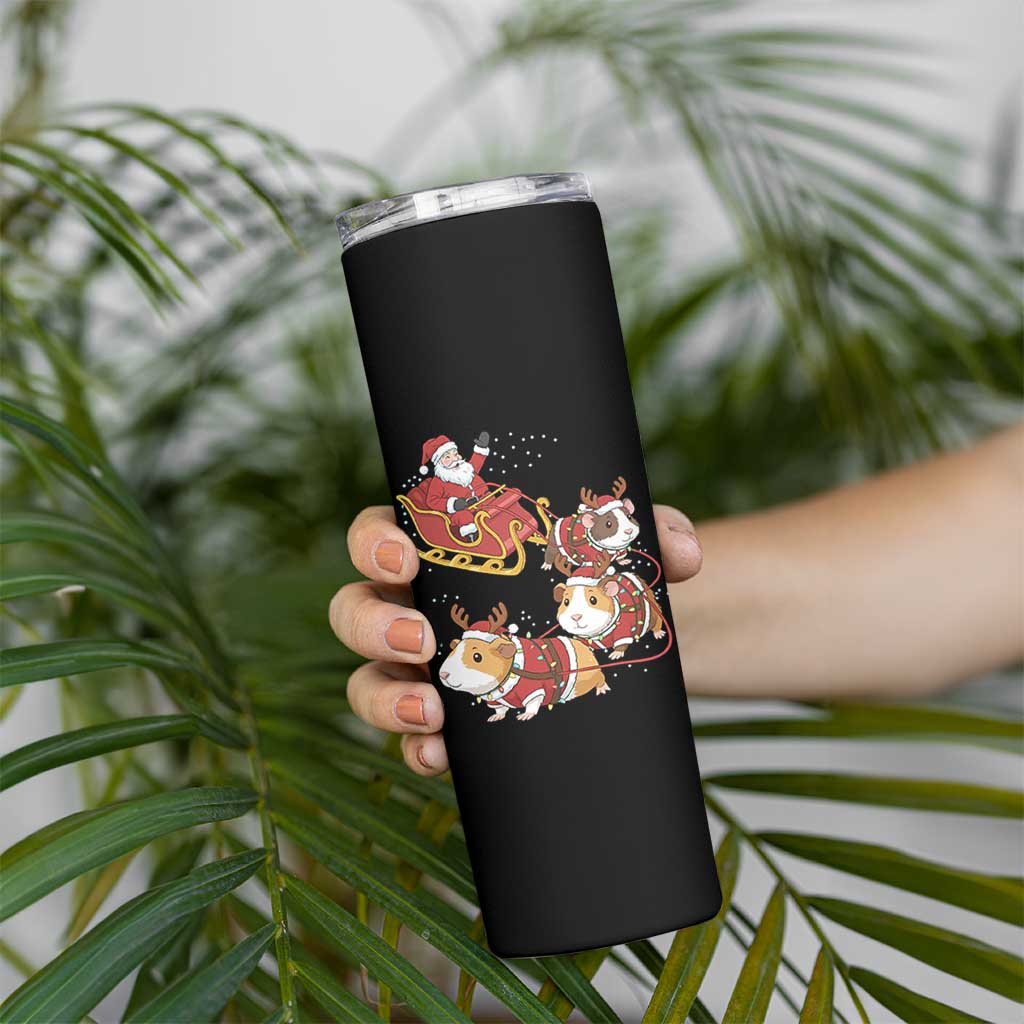Funny Christmas Guinea Pig Lover Gift Skinny Tumbler Santa Pig Sleigh Crew - Wonder Print Shop
