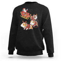Funny Christmas Guinea Pig Lover Gift Sweatshirt Santa Pig Sleigh Crew - Wonder Print Shop