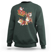 Funny Christmas Guinea Pig Lover Gift Sweatshirt Santa Pig Sleigh Crew - Wonder Print Shop