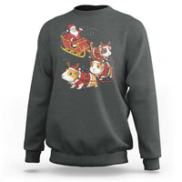 Funny Christmas Guinea Pig Lover Gift Sweatshirt Santa Pig Sleigh Crew - Wonder Print Shop