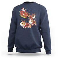 Funny Christmas Guinea Pig Lover Gift Sweatshirt Santa Pig Sleigh Crew - Wonder Print Shop