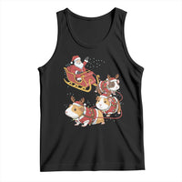 Funny Christmas Guinea Pig Lover Gift Tank Top Santa Pig Sleigh Crew - Wonder Print Shop