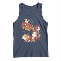 Funny Christmas Guinea Pig Lover Gift Tank Top Santa Pig Sleigh Crew - Wonder Print Shop
