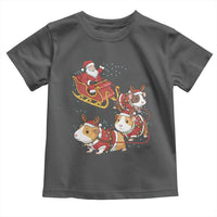 Funny Christmas Guinea Pig Lover Gift Toddler T Shirt Santa Pig Sleigh Crew - Wonder Print Shop